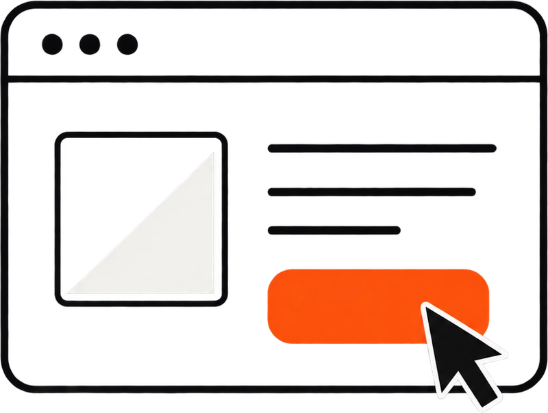 Website with a call-to-action button